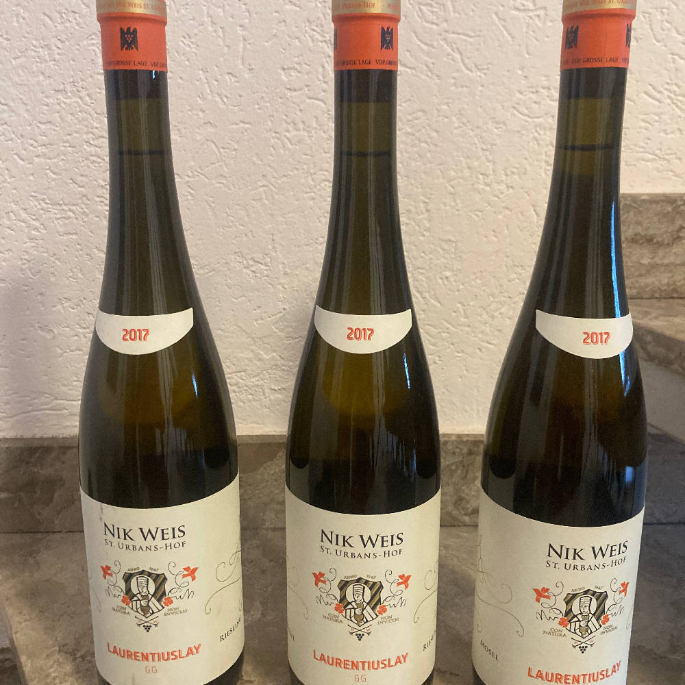 2017 Riesling GG Nik Weis Laurentiuslay Mosel 3 Flaschen