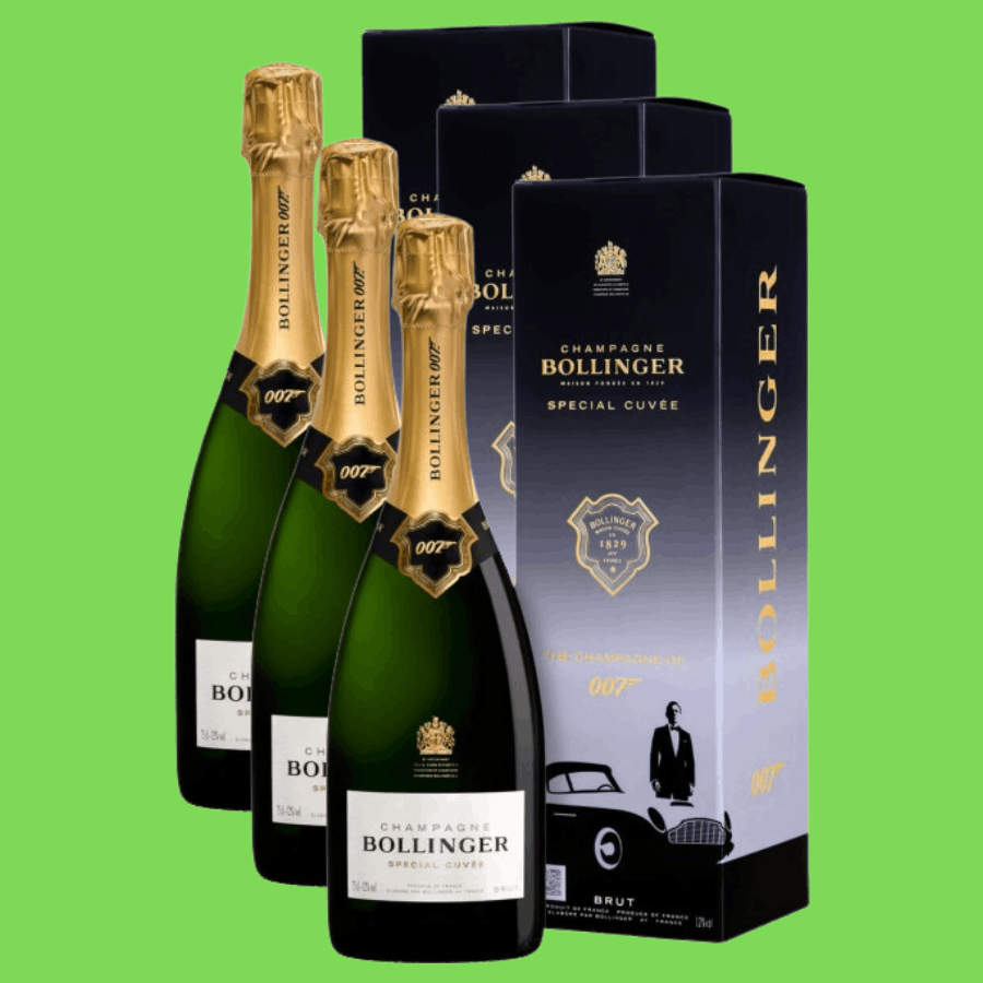 3 Flaschen Bollinger 007 in Paket