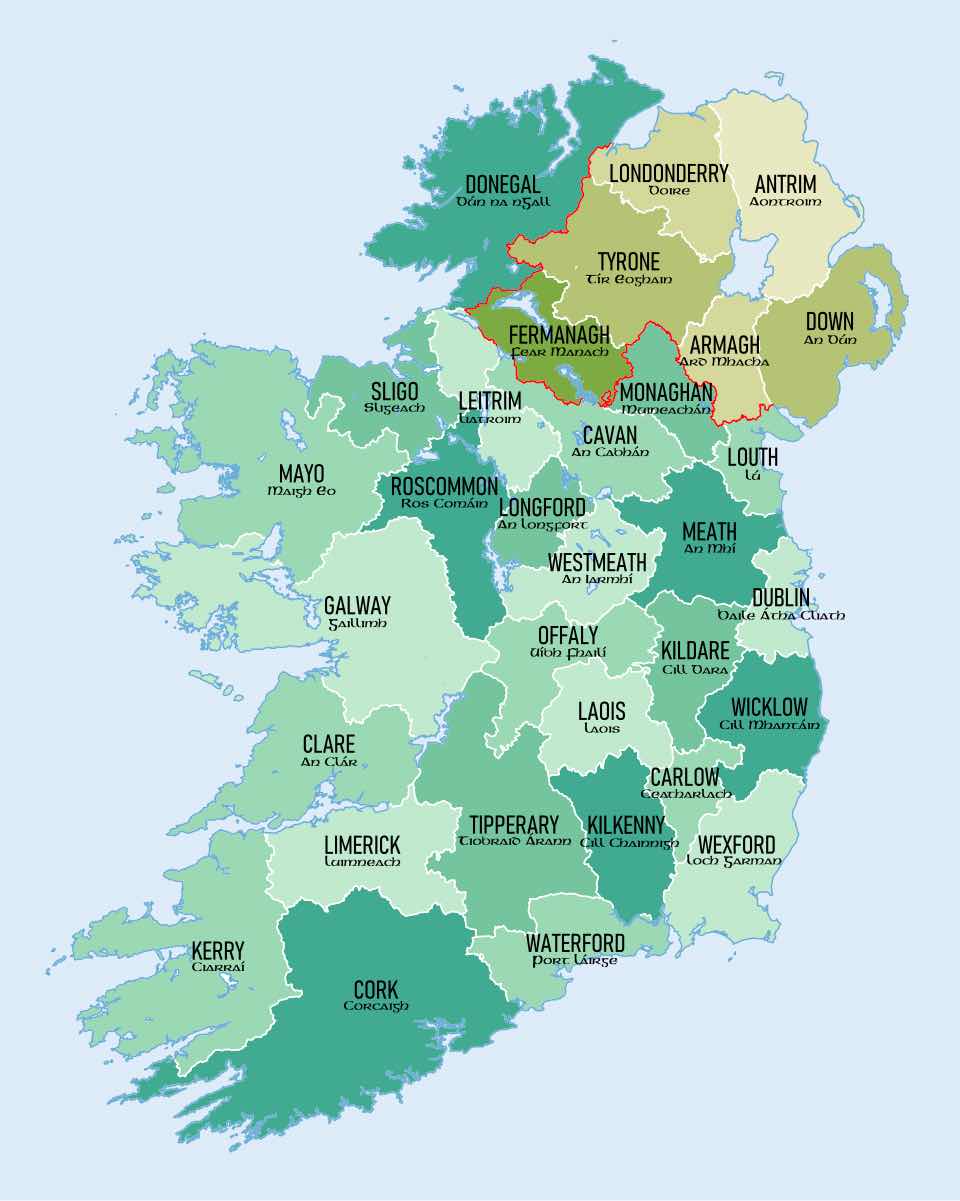 Provinces and Counties of Ireland flashcards