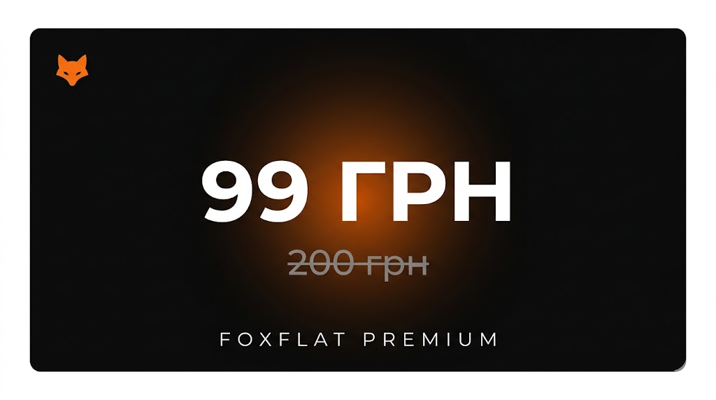 Преміум FoxFlat за 99 грн — акційна ціна на 2 місяці
