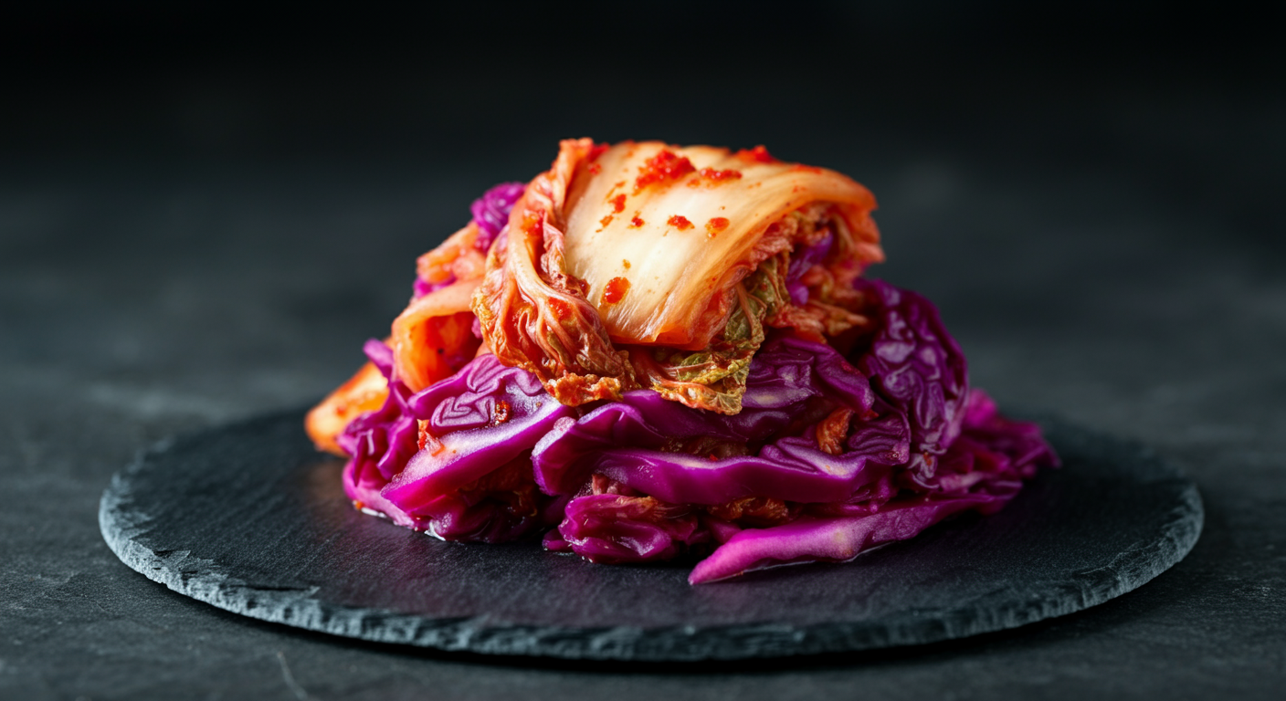 Spicy Fermented Purple Cabbage Kimchi