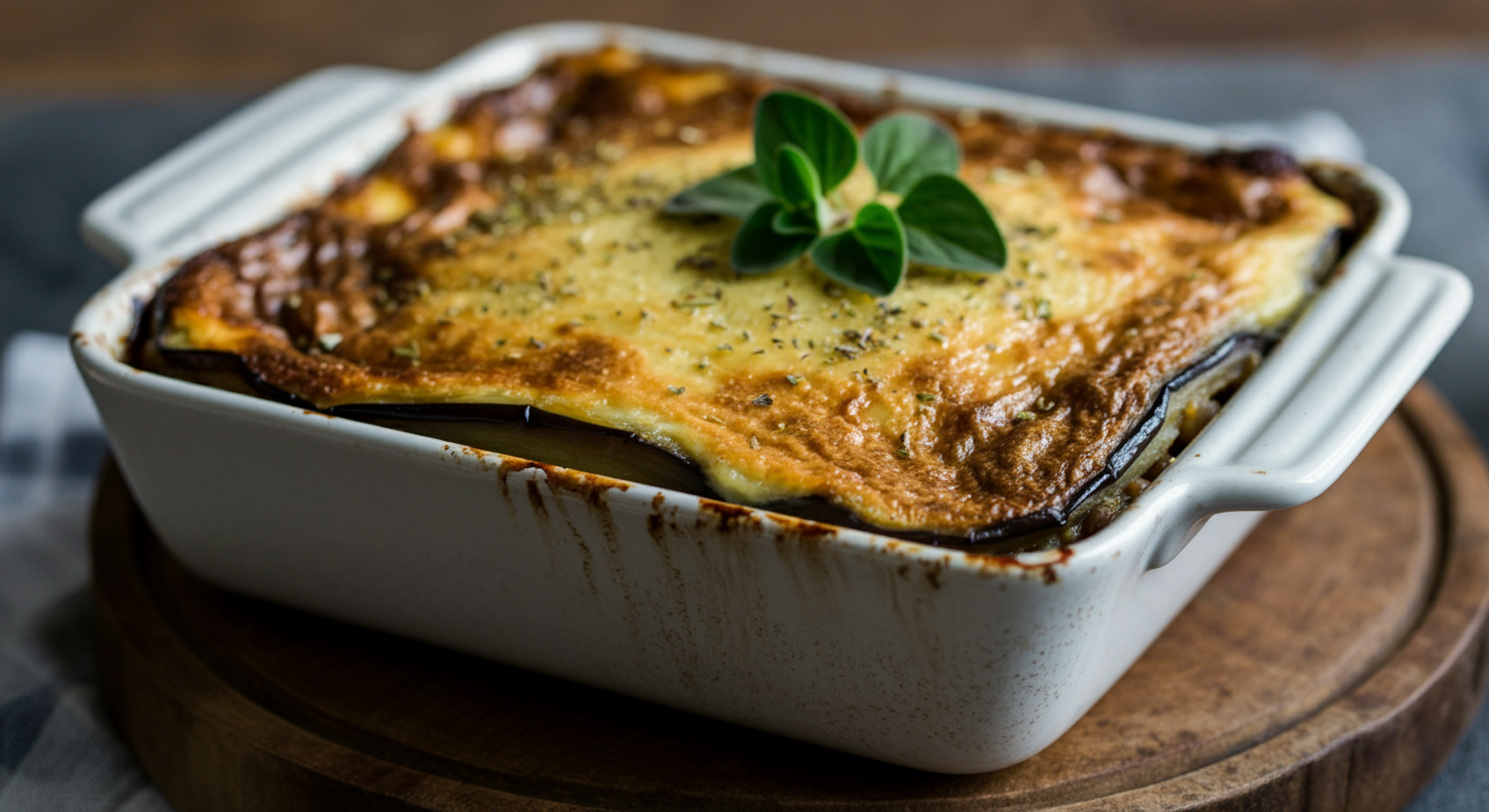 Fragrant Vegetable Moussaka with Lentil Filling