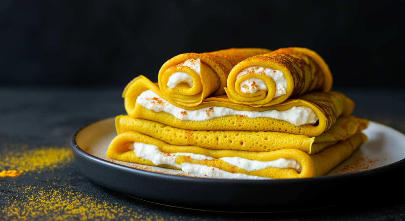 Turmeric Spice Crepes (Malpua Inspired)