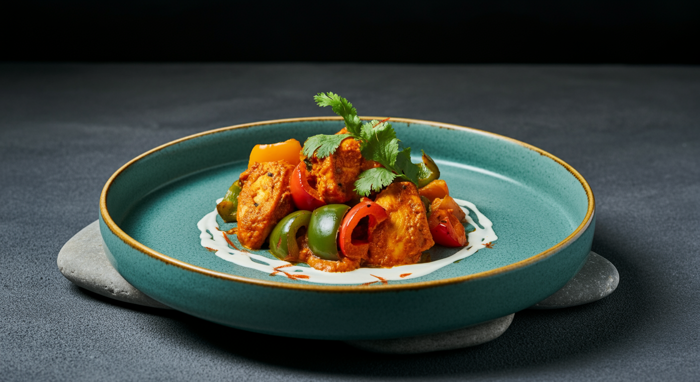 Tangy Indian Chicken with Bell Peppers
