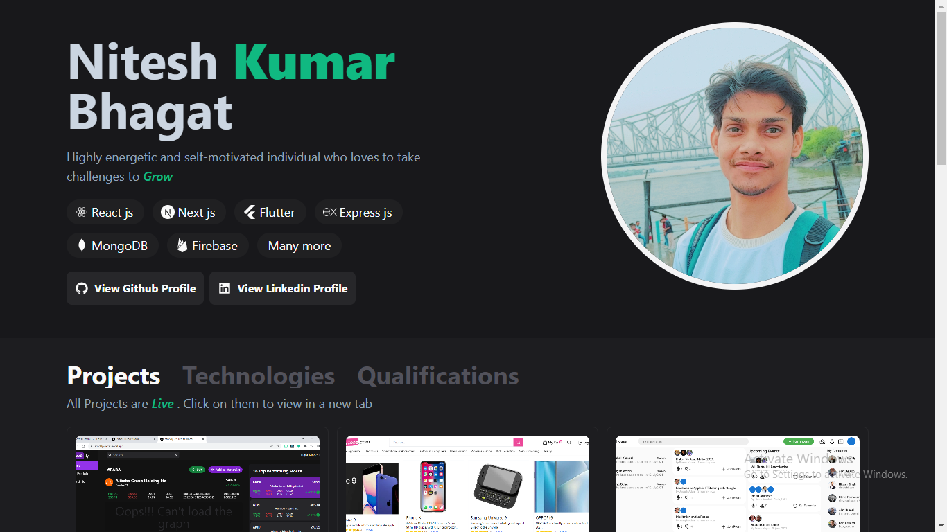 Nitesh Bhagat Protfolio(This Website) image