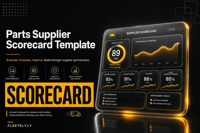 Parts supplier scorecard template: dashboard metrics and a remediation playbook for fleets