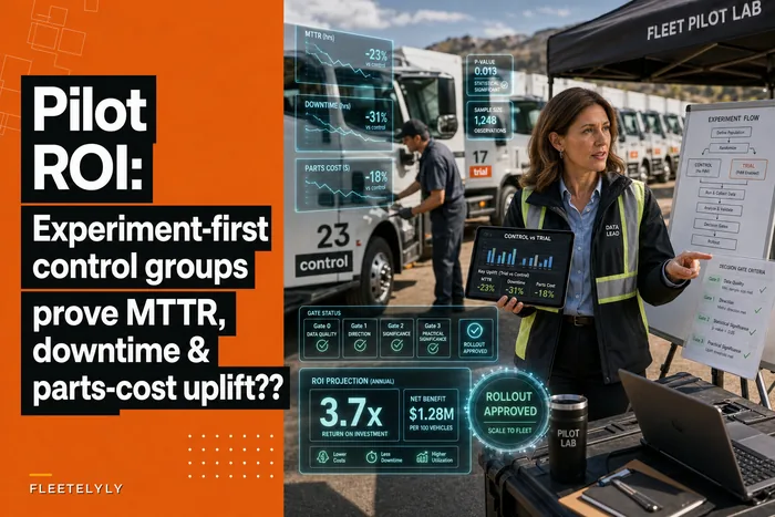 Predictive maintenance pilot ROI: experiment design, control groups and uplift metrics for fleets