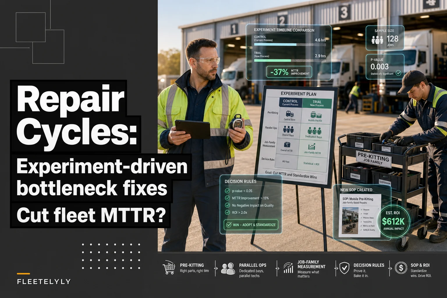 Shorten repair cycles: experiment-driven bottleneck fixes to cut fleet MTTR