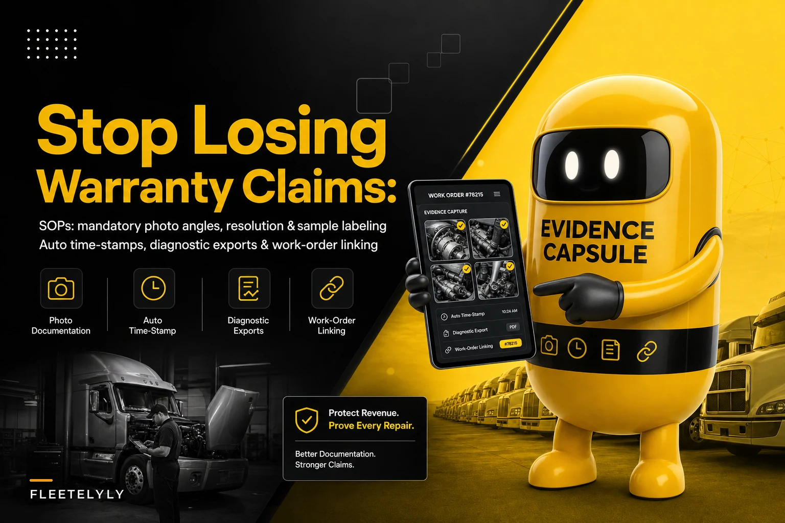 Stop losing warranty claims: SOPs to capture failure evidence (photos, logs, samples) for fleet repairs