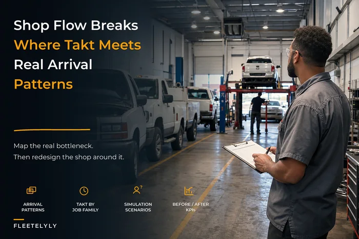 Transform shop throughput with takt time and bottleneck mapping for maintenance bays