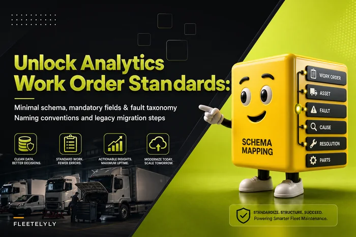 Work order data standards that unlock analytics: minimal schema, naming conventions and migration steps