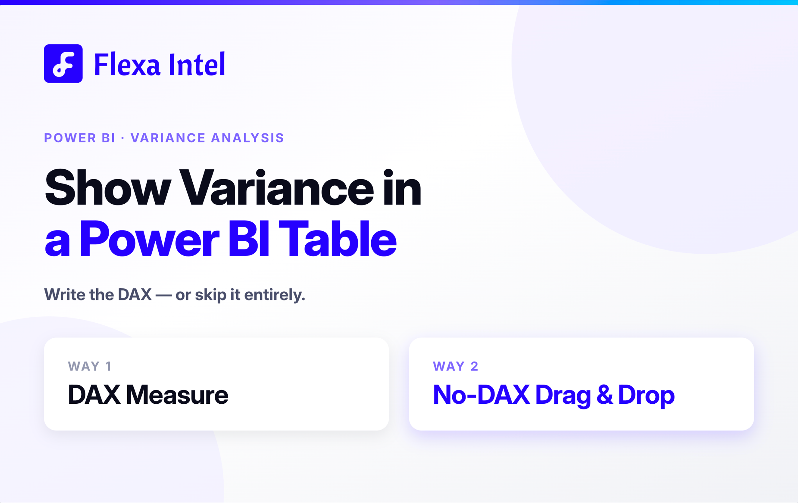 How to Show Variance in Power BI Table