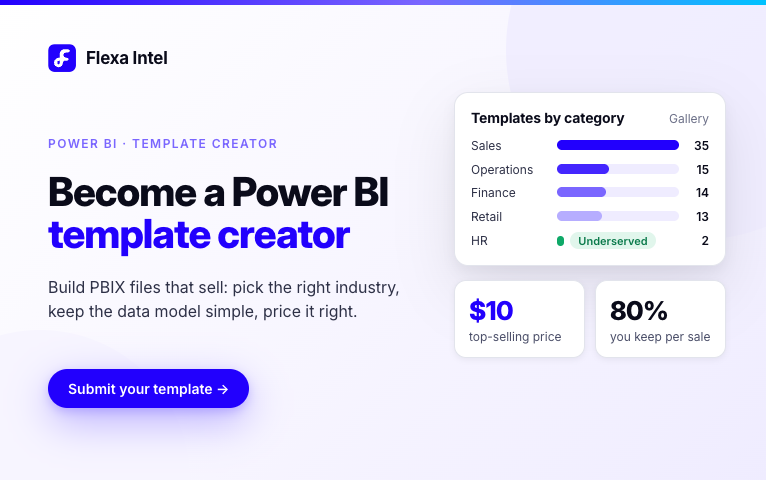 How to Become a Power BI Template Creator — Flexa Intel
