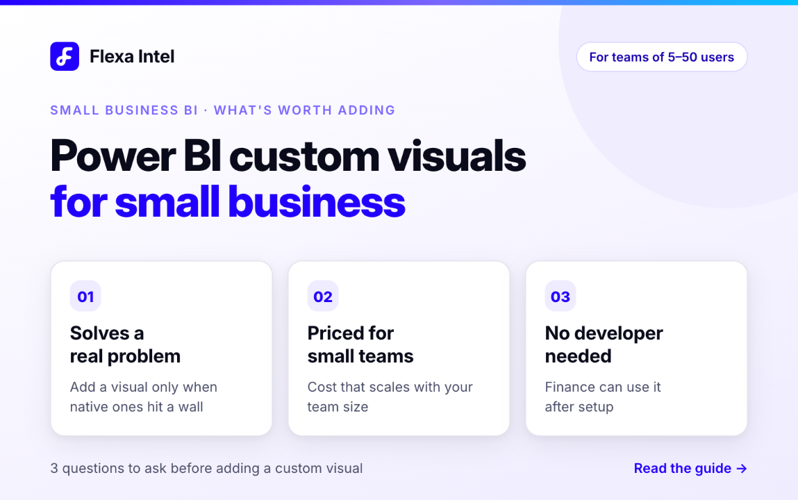 Power BI Custom Visuals for Small Business — Flexa Intel