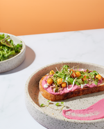 Pink Hummus and Avo