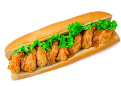 Fried Shrimps Sandwich