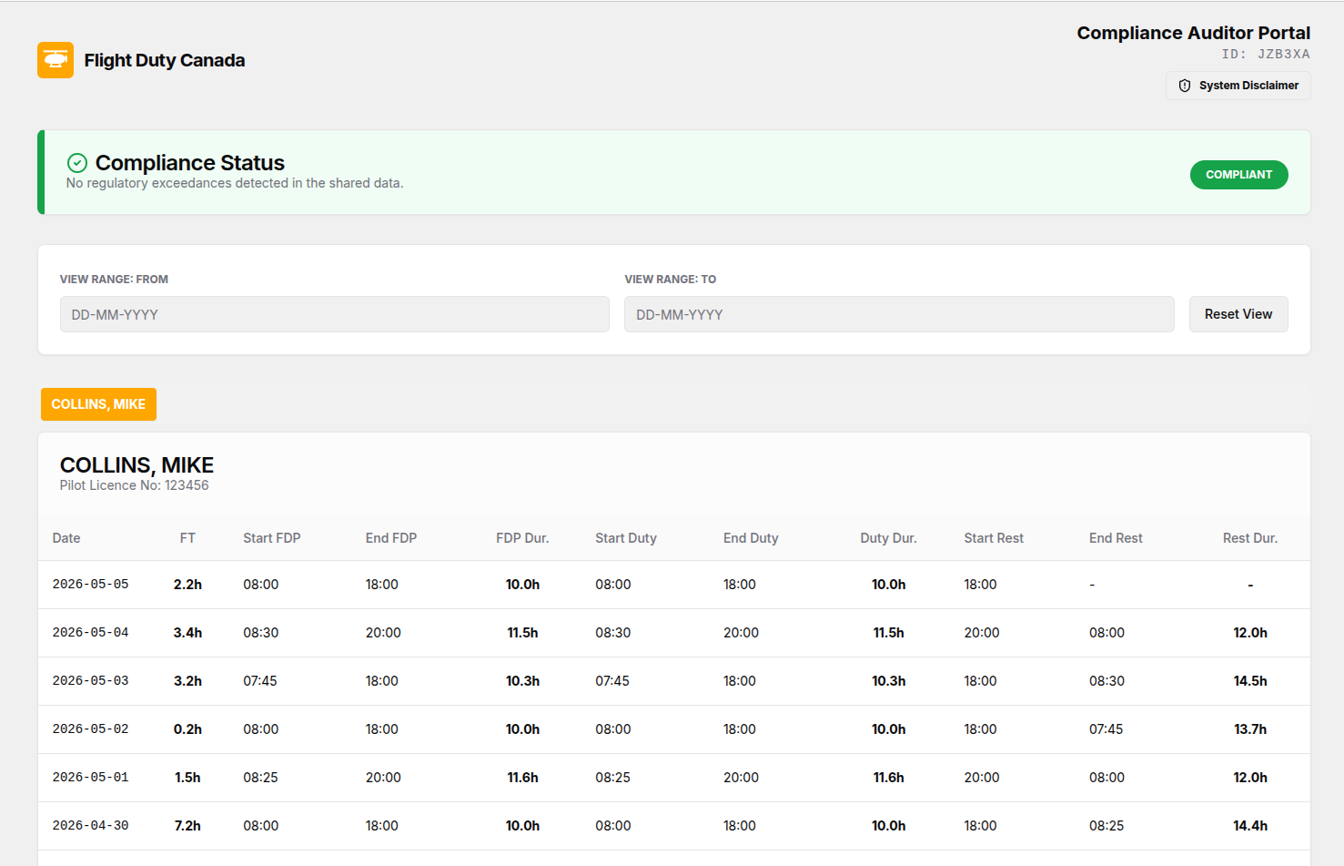 Auditor Portal Preview