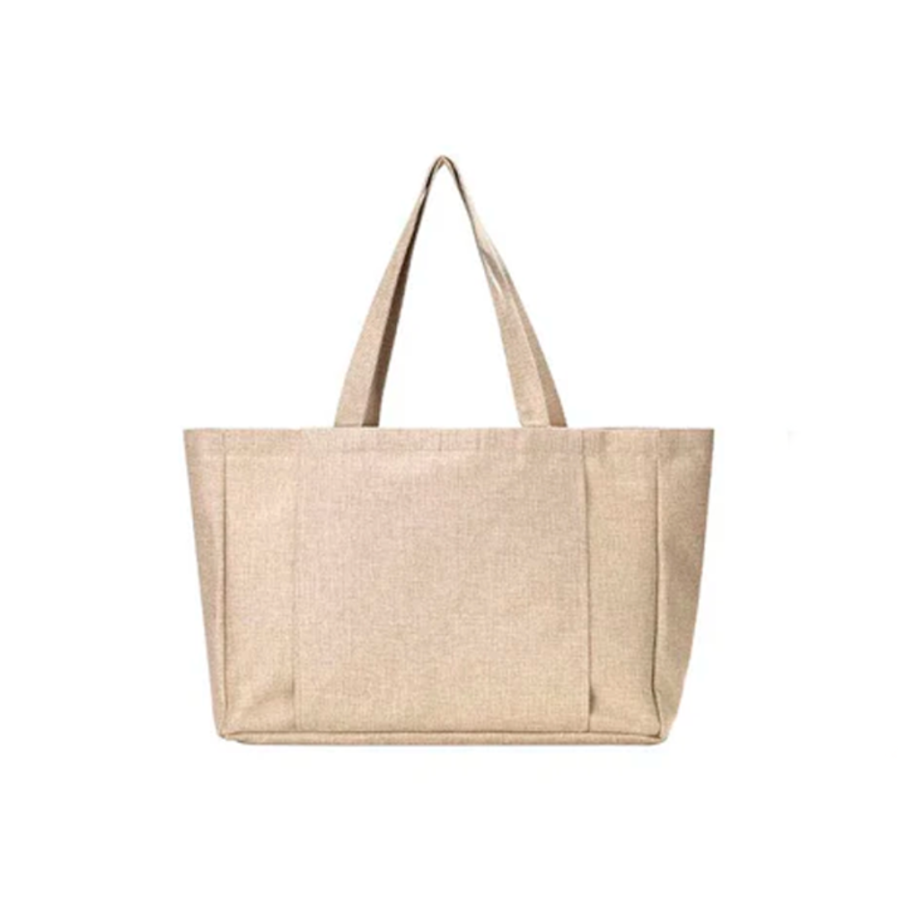Tote Bag Yoga de lino oscuro 3