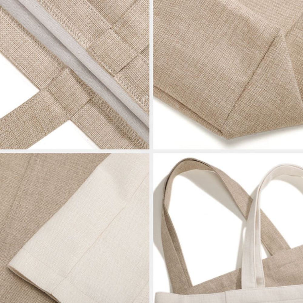 Tote Bag Yoga de lino oscuro 4