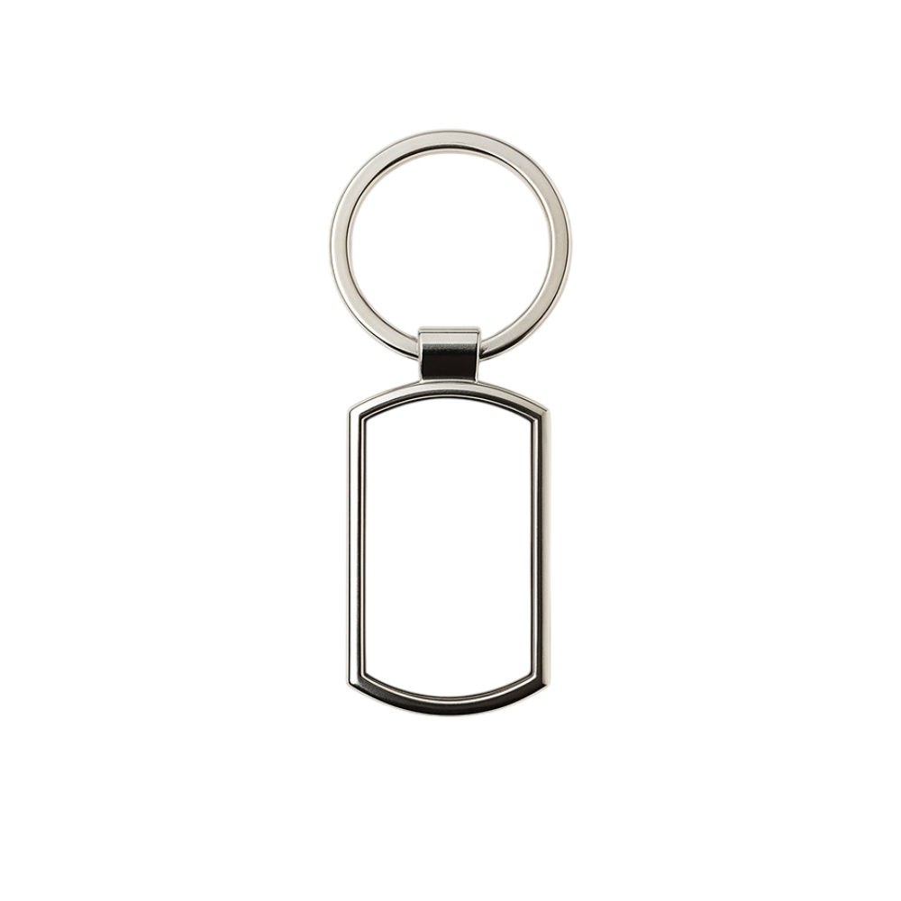 Llavero rectangular de aluminio