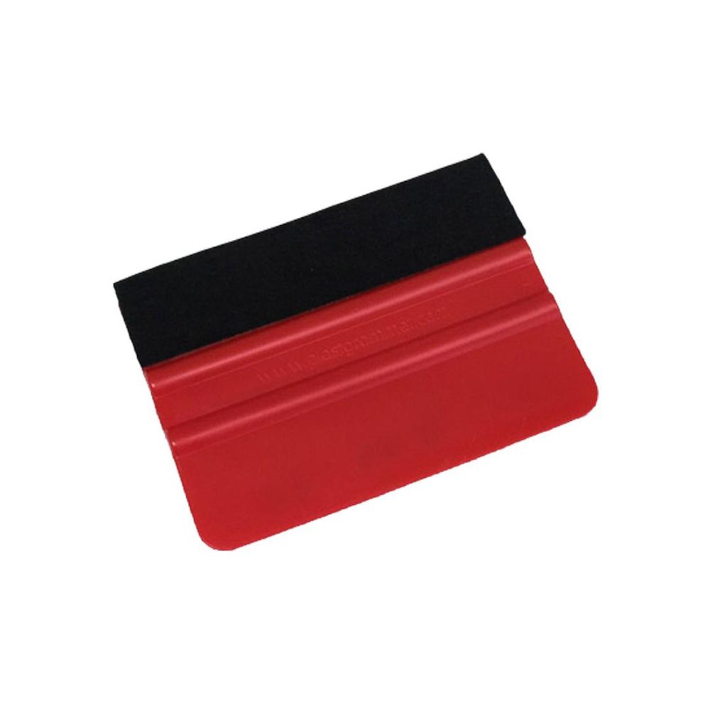 Espátula roja de polipropileno con fieltro