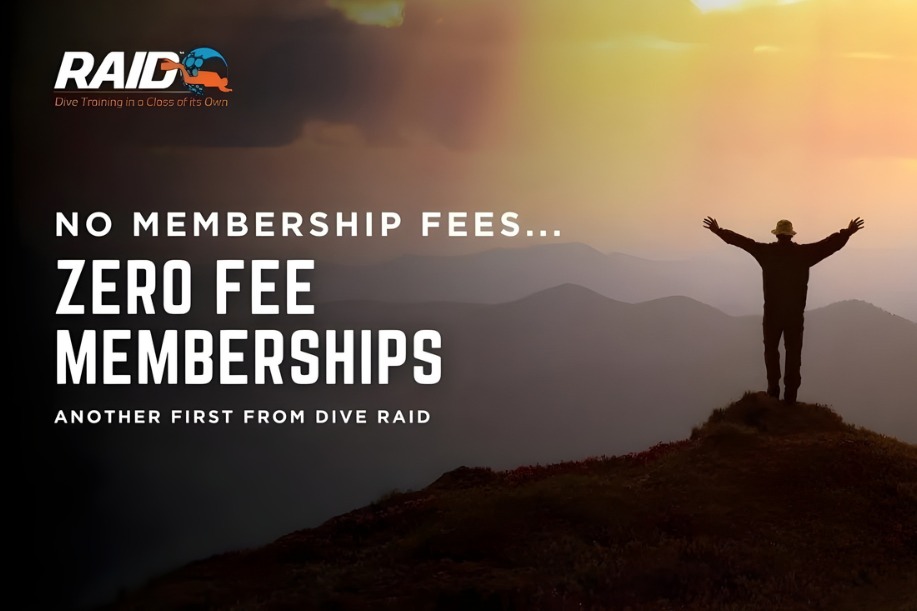 Zero FEe Membership bij DiveRAID voor PRO's