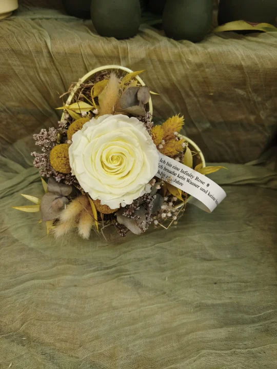 Herzschalen mit Infinity Rosen