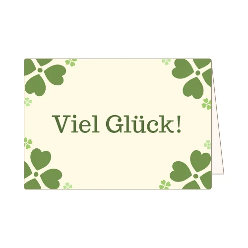 Grußkarte - Viel Glück
