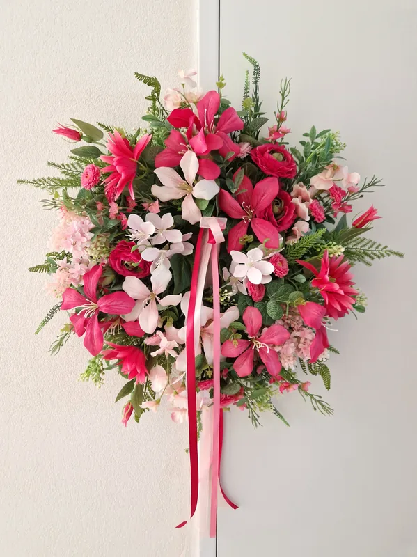 Rosa Kaleidoskop der Farben – Türkränz