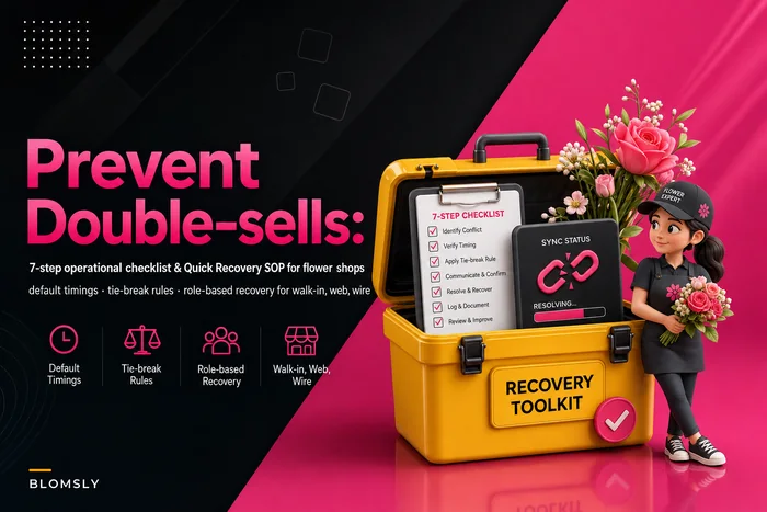 7-step operational checklist + Quick Recovery SOP to prevent double-sells (walk-in, web, wire)