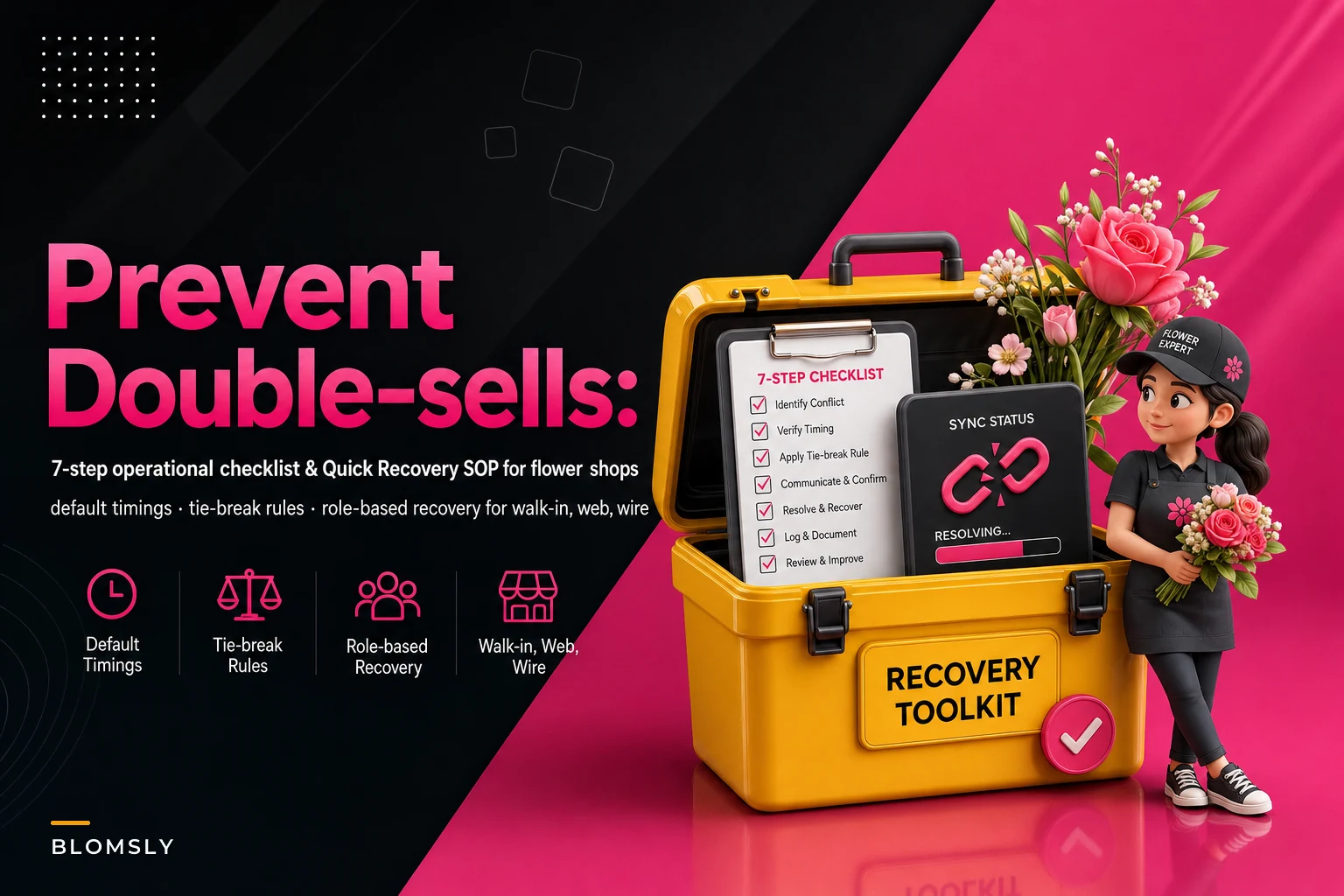 7-step operational checklist + Quick Recovery SOP to prevent double-sells (walk-in, web, wire)