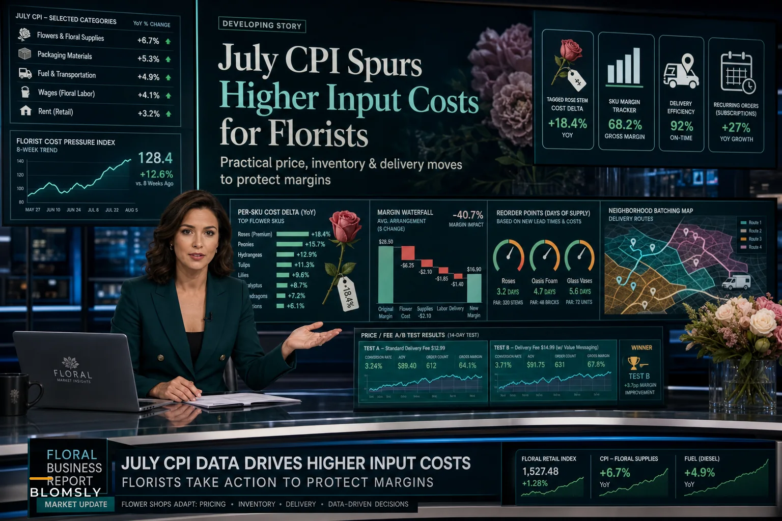 After the July CPI: Practical Pricing, Inventory and Delivery Actions for Flower Shops to Protect Margins