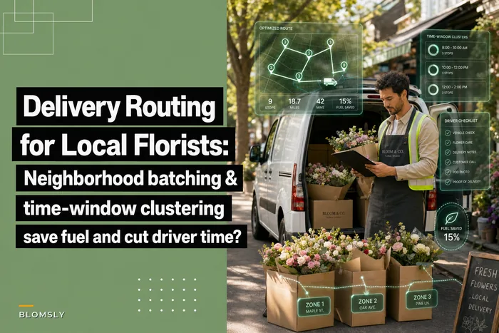 Delivery routing heuristics for local florists: neighborhood batching that saves fuel and time
