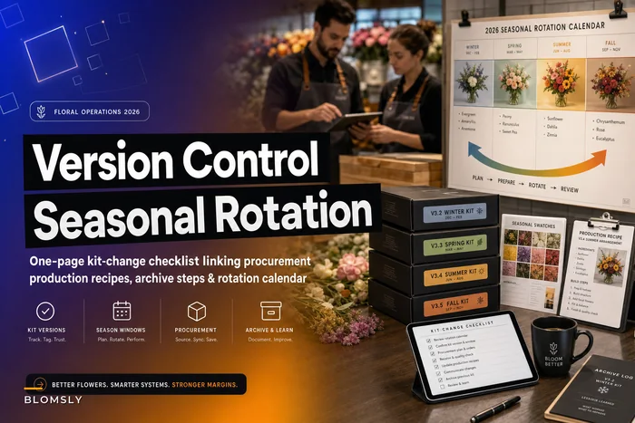 Design-kit version control and seasonal rotation: a one‑page kit change checklist to reduce designer confusion