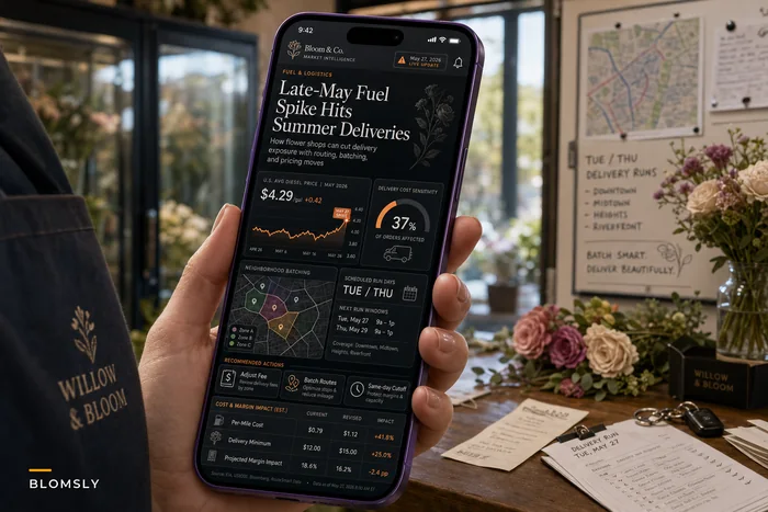 Soaring Fuel Costs This Summer: Practical Delivery, Routing, and Pricing Tactics for Local Flower Shops