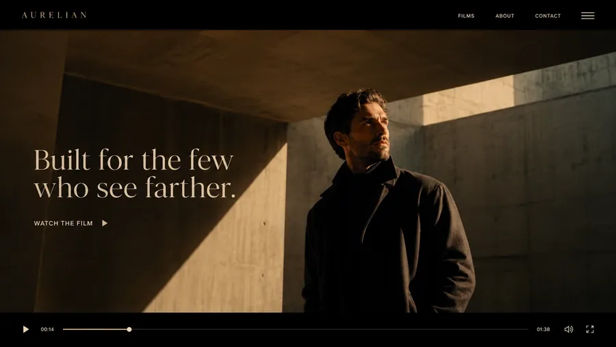 Built for the few who see farther, a film website