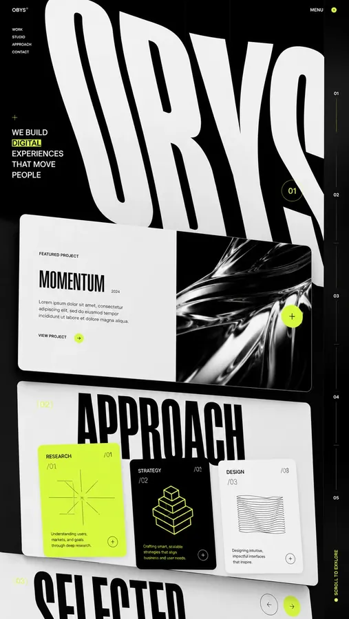 Bold black and lime editorial layout