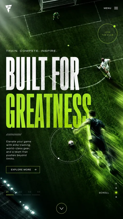 Built for Greatness football poster in green