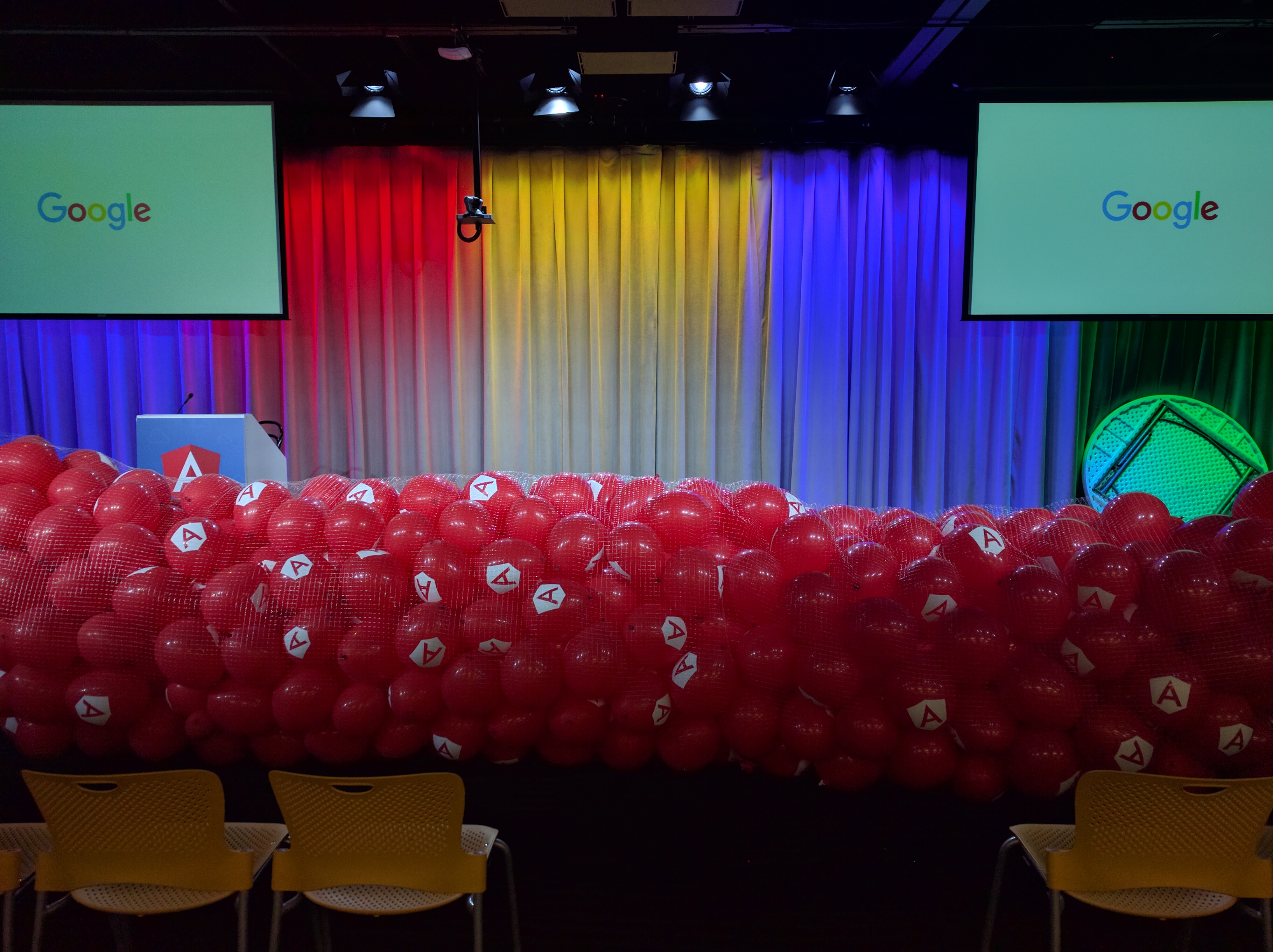 Balloons at the release of Angular 2.0
