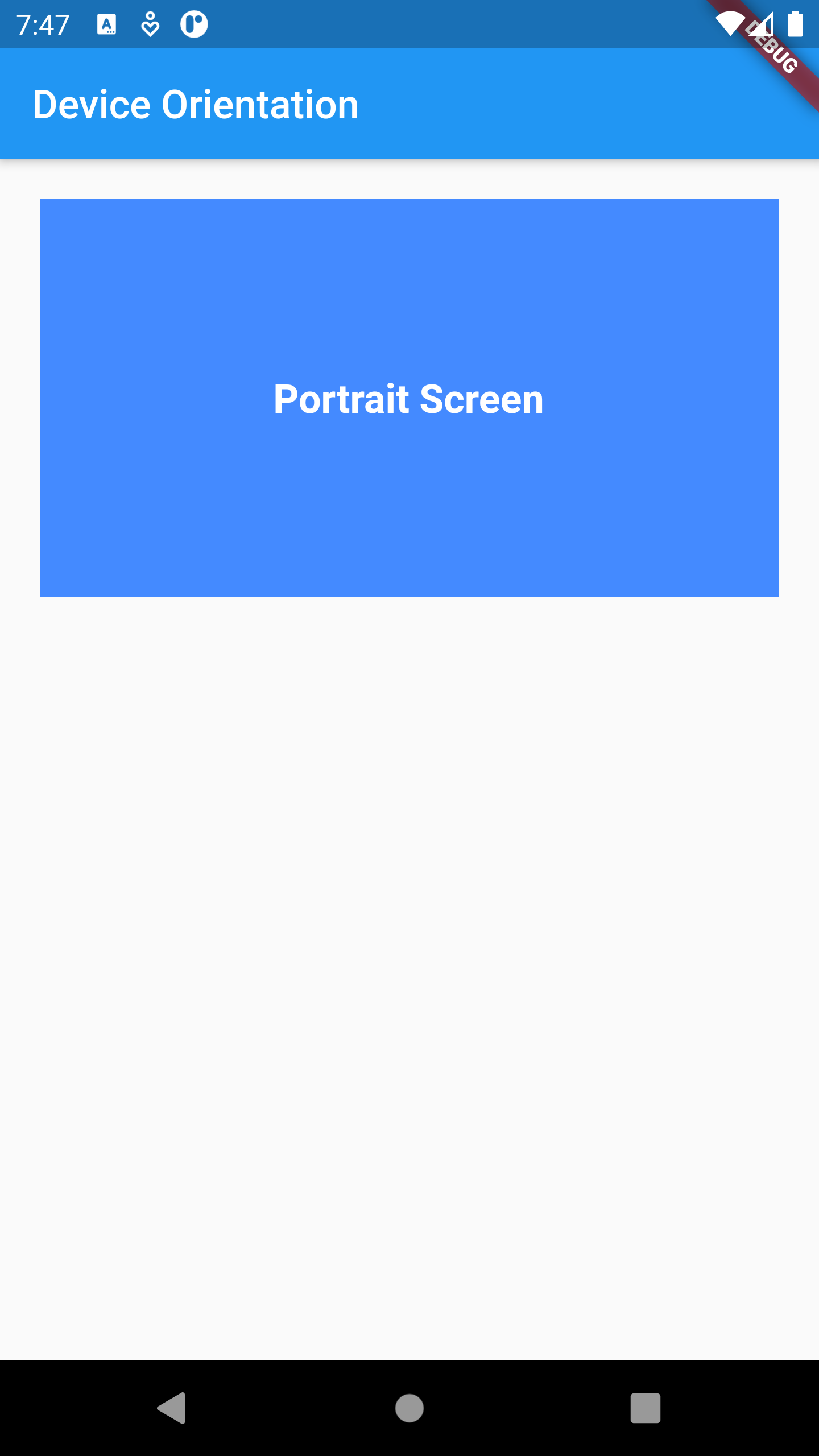 Portrait Orientation Flutter