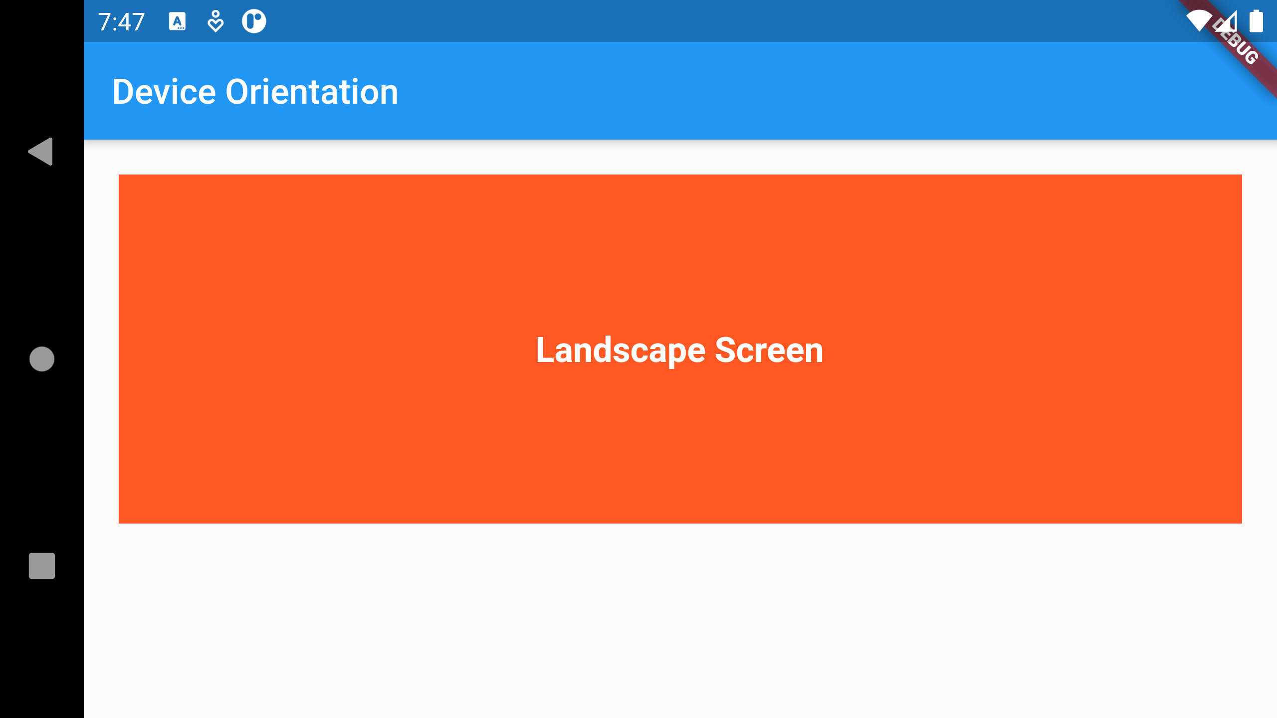 Landscape Orientation Flutter