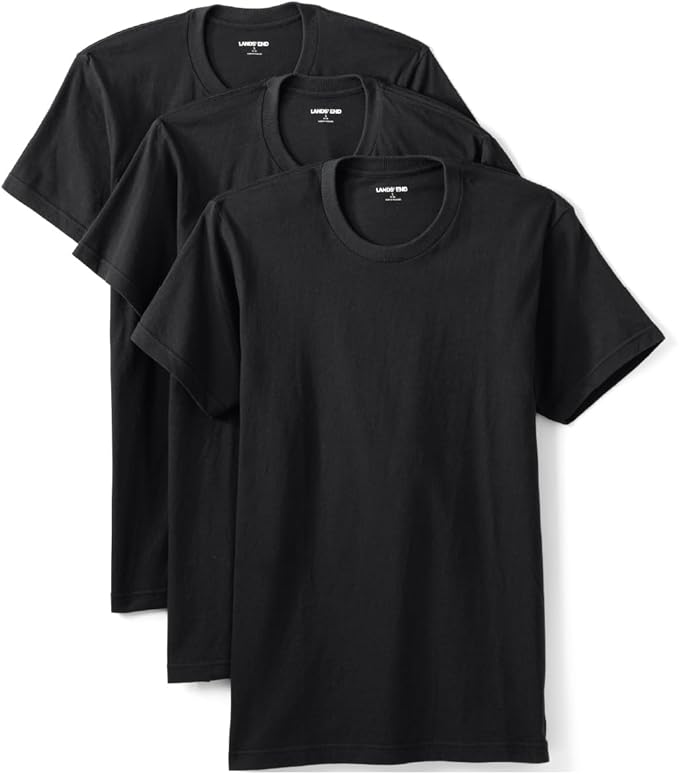 Lands' End - Men’s Crew Neck T Shirts 3 Pack