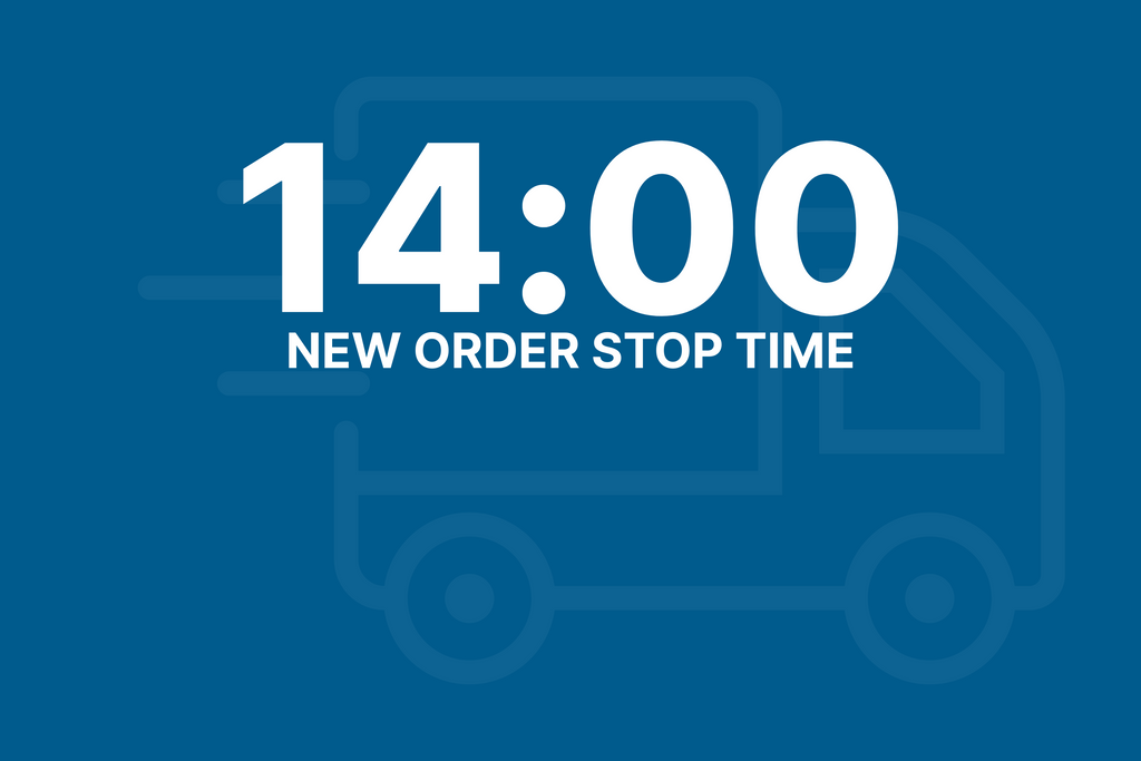 Du kan nu bestille frem til kl. 14:00!