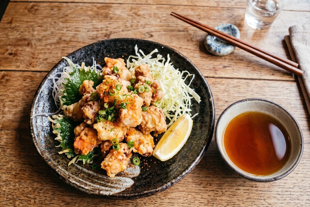Tempura-stegt blæksprutte 🐙
