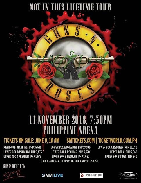 GUNS N’ ROSES NOT IN THIS LIFETIME TOUR