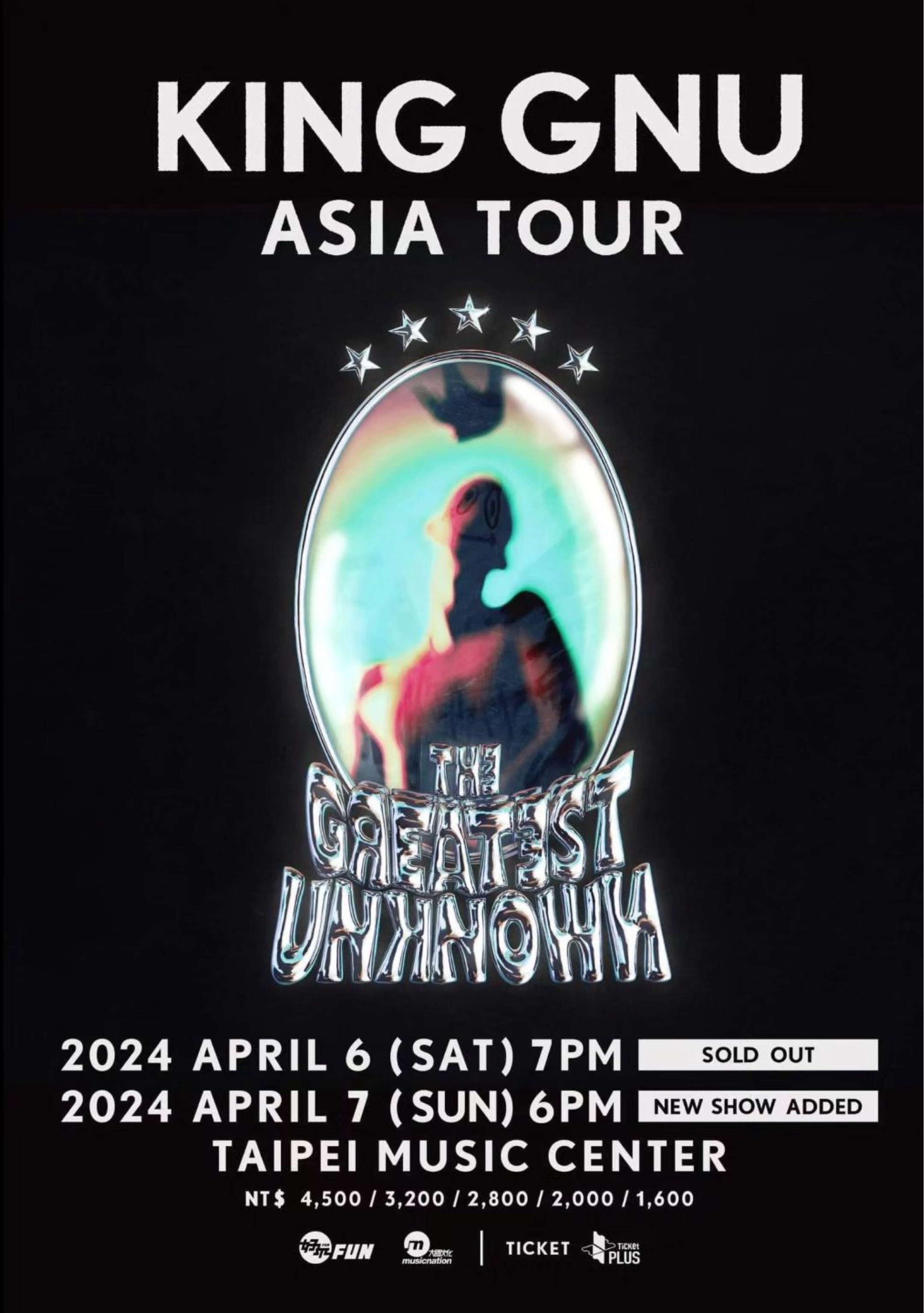 King Gnu Asia Tour『THE GREATEST UNKNOWN』in Taipei