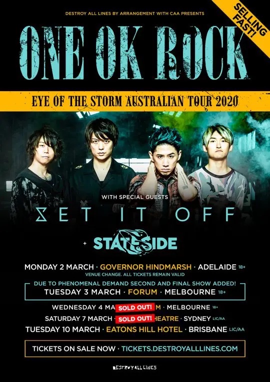 Eye of the Storm Australia Tour 2020
