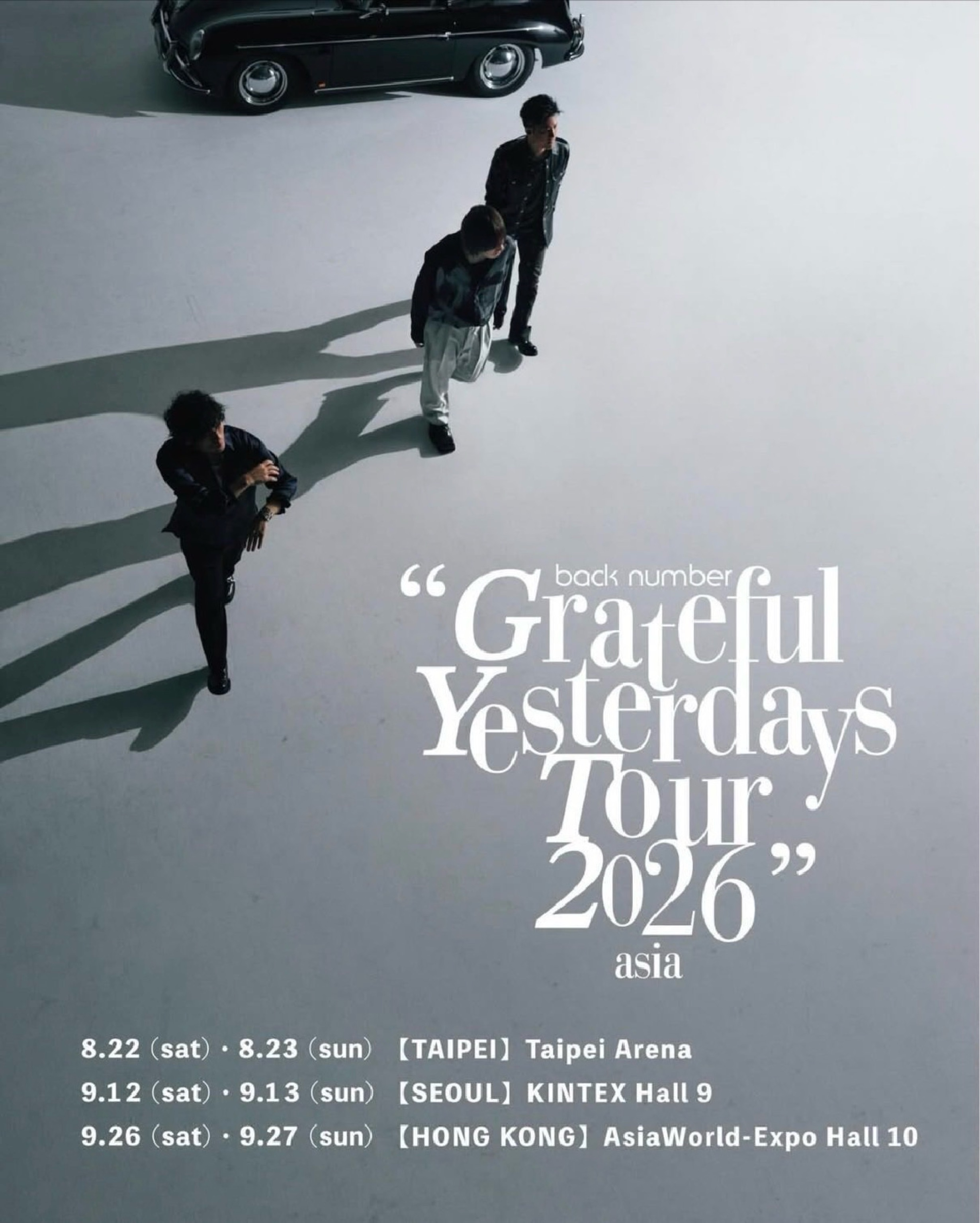 back number "Grateful Yesterdays Tour 2026" in Taipei