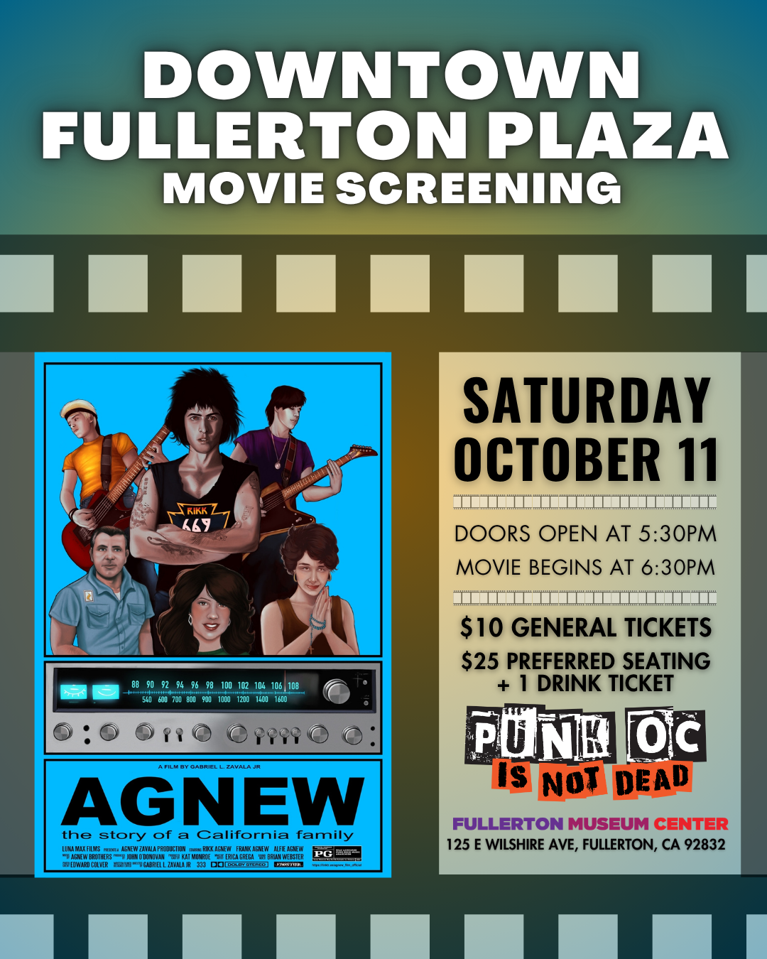 "Agnew: The Story of a California Family" Plaza Screening