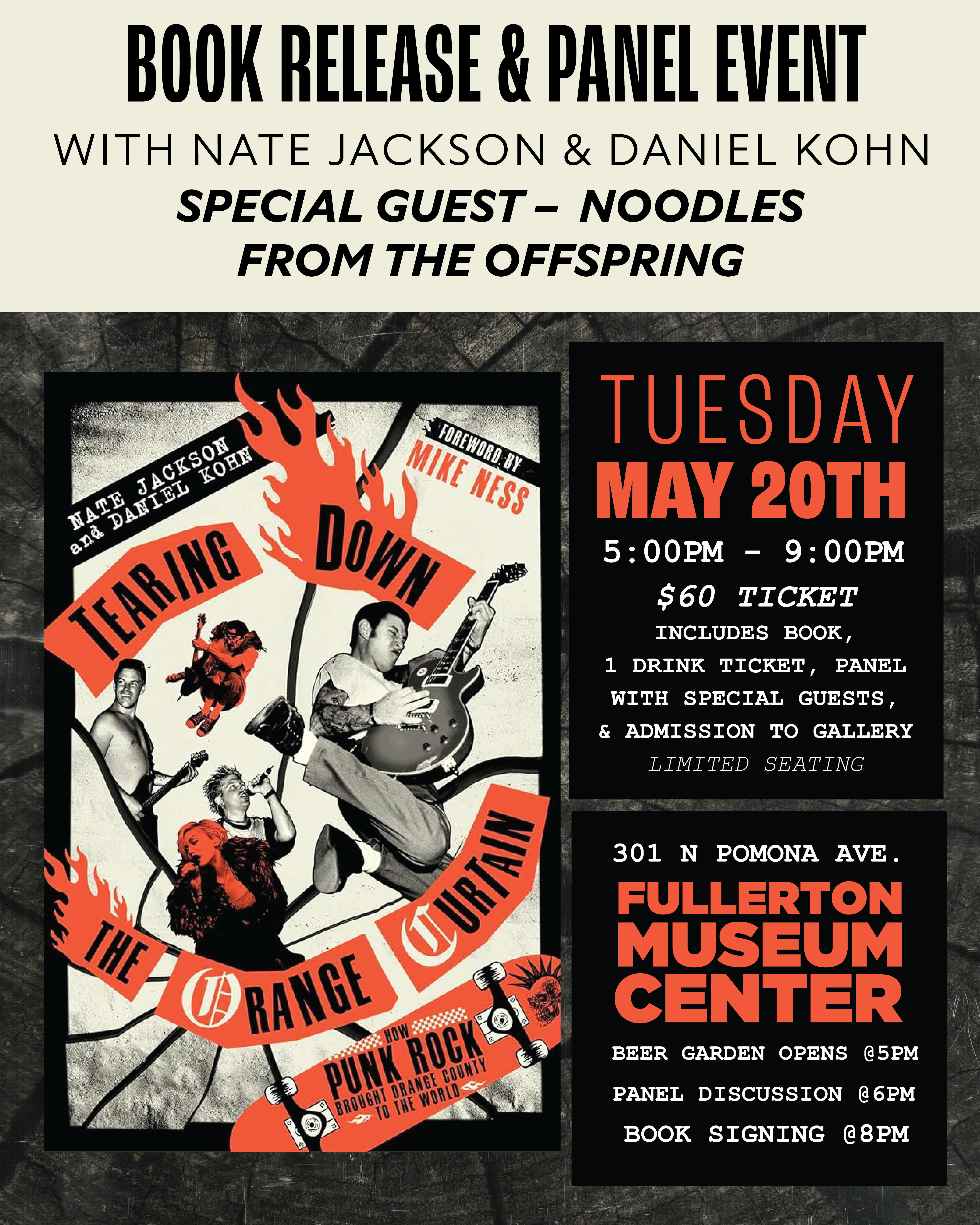 Book Release & Panel Event for "Tearing Down the Orange Curtain: How Punk Rock Brought Orange County to the World"